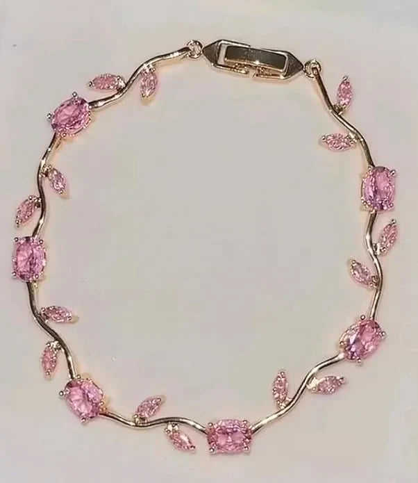 Viral Pink Tulip Bracelet | Premium Anti-Tarnish