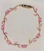 Viral Pink Tulip Bracelet | Premium Anti-Tarnish