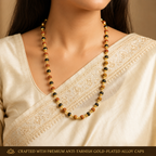 Divya Raksha Rudraksha & Karungali Mala with Gold Capping