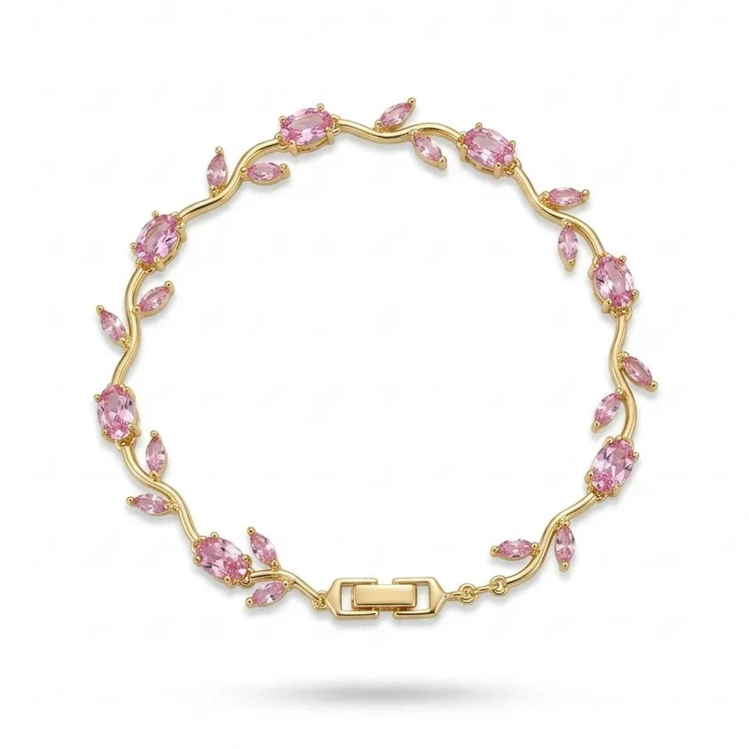 Viral Pink Tulip Bracelet | Premium Anti-Tarnish